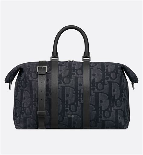 Weekender 50 Black Maxi Dior Oblique Jacquard 